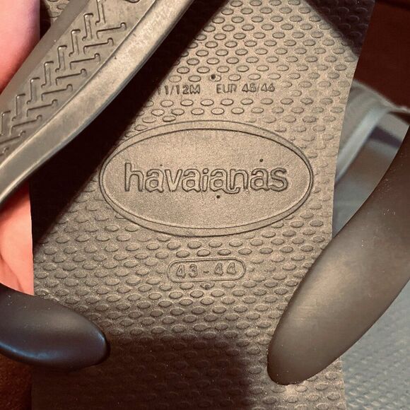 Super Rare Extra Wide Thong Straps Havaianas Mens Olive Green 11/12 US 45/46 EUR - Picture 6 of 7